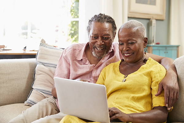 Image of patients using a computer