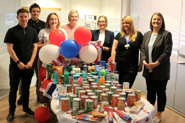 Lakeside Central Team donates to Corby Foodbank